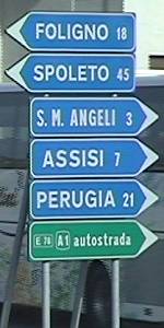 Road signs in Italy