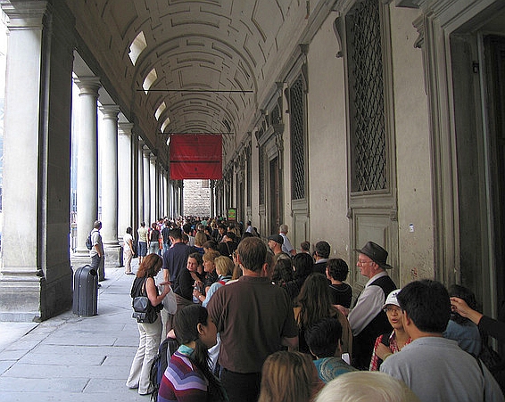 Uffizi art Gallery Florence ticket line