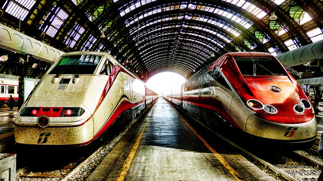 Train travel Italy
