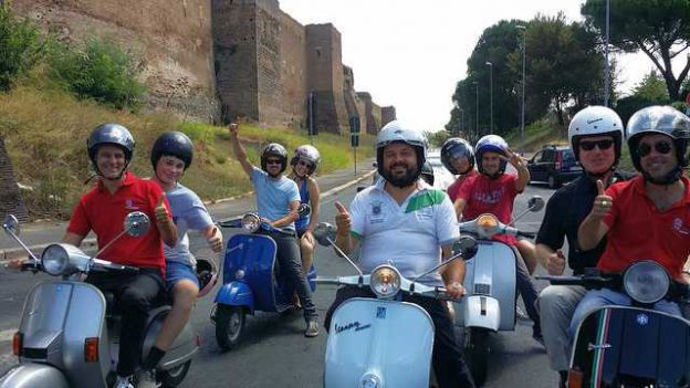 Vespa tour, Rome, Italy